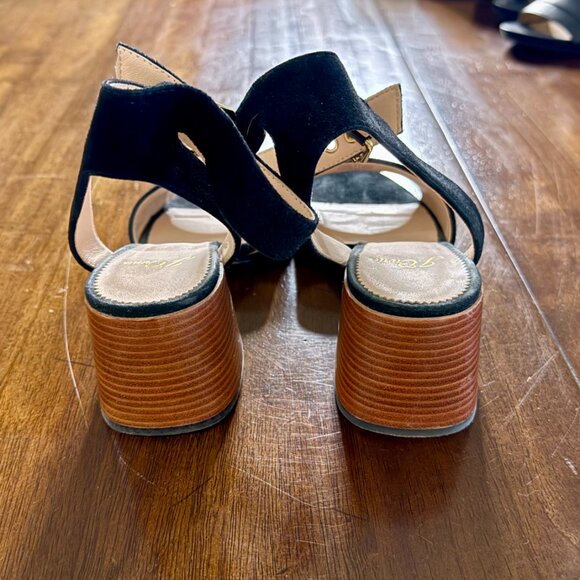 J.Crew Penny Ankle-Strap Sandals in black suede 7.5 - Picture 5 of 6